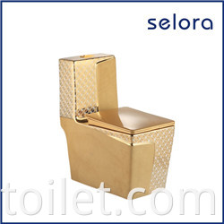 egg shape sanitaryware luxury two piece gold color toilet for sale